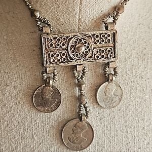 Selassie Lion of Judah 3 Coin Pendants Necklace Rare Ancient necklace UPDATED